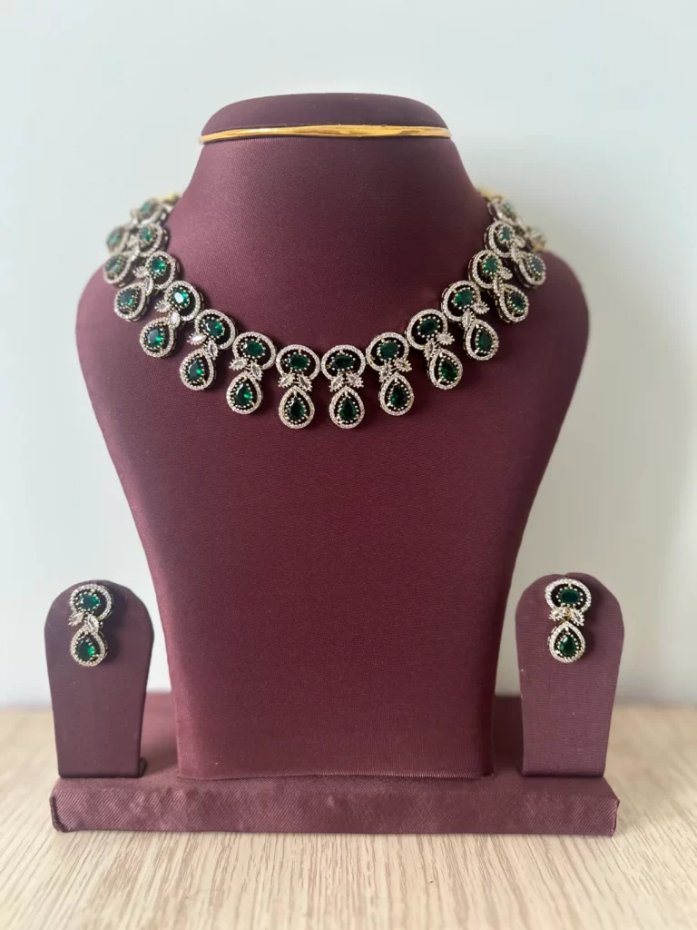 Dewdrop Statement Necklace Set with Earrings