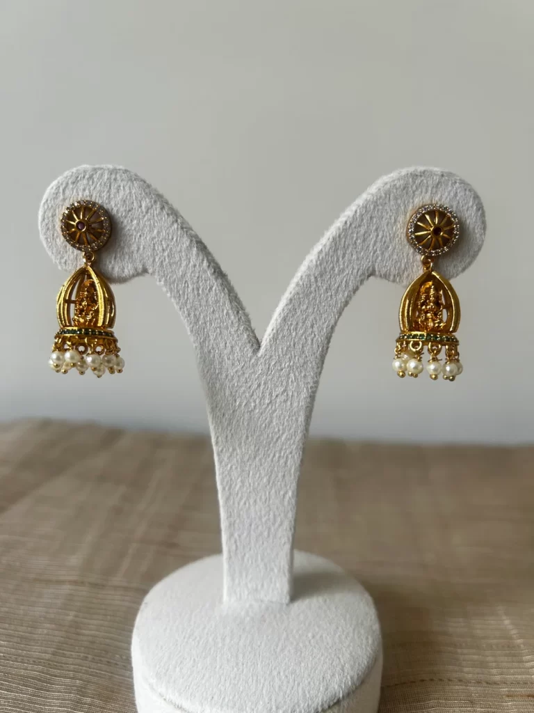 Lakshmi Idol Jhumka Earrings
