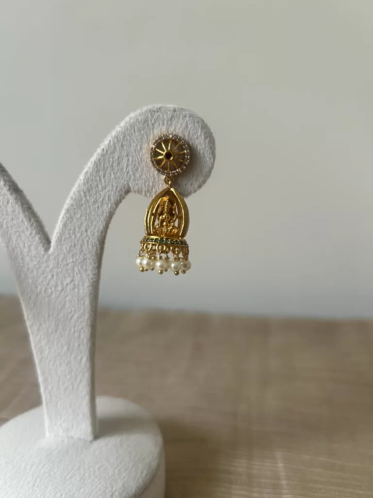 Lakshmi Idol Jhumka Earrings