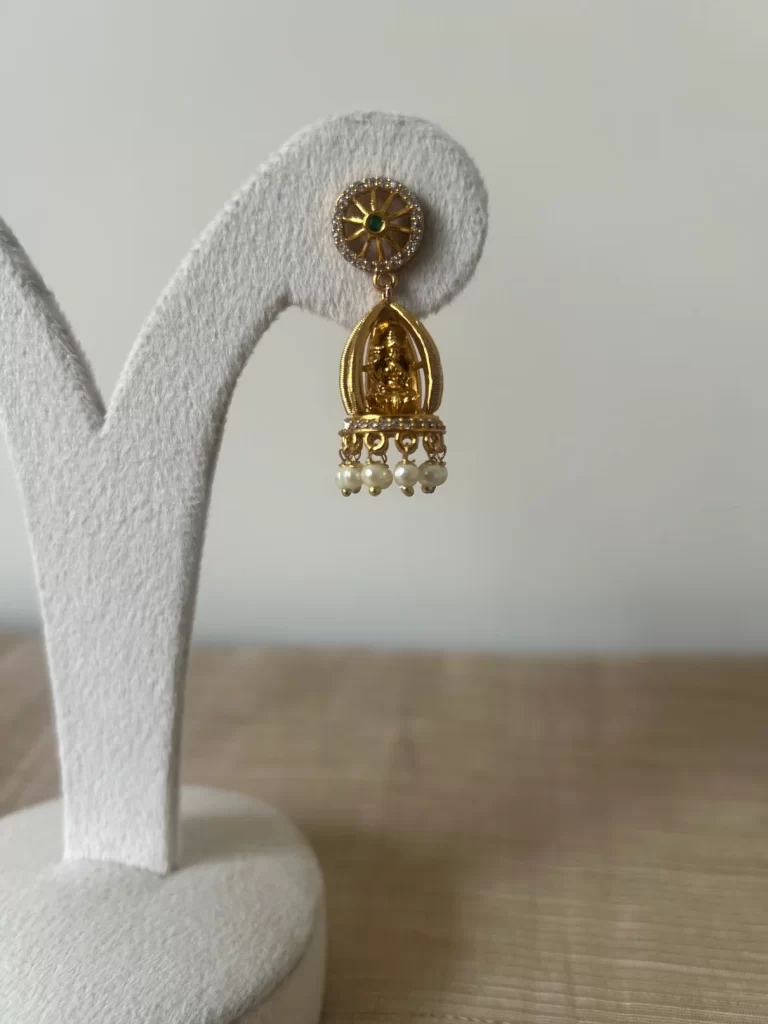 Lakshmi Idol Jhumka Earrings